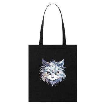 Katze - Illustration - Stanley/Stella Bio-Stoffbeutel - Schwarz - Vorne