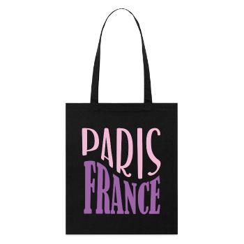 Paris, France - Tote bag bio Stanley/Stella - noir - Devant