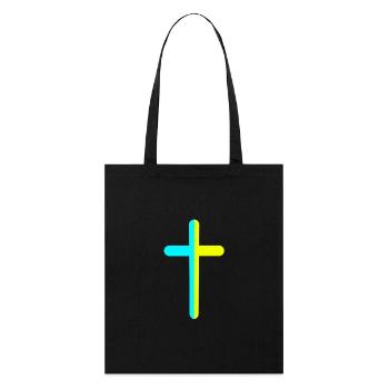 Kreuz Kruzifix Kreuze Ukraine - Stanley/Stella Bio-Stoffbeutel - Schwarz - Vorne