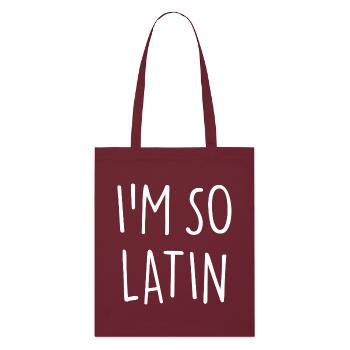 AT SO LATIN - Stanley/Stella Organic Tote Bag - burgundy - Front