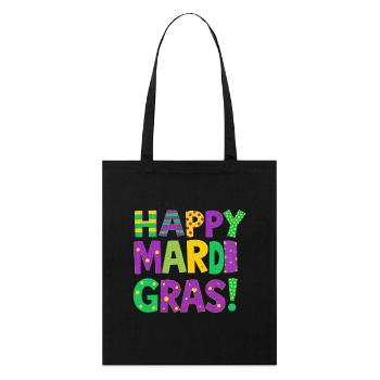 Joyeux Mardi Gras - Tote bag bio Stanley/Stella - noir - Devant