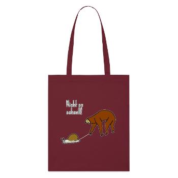 Drôle de paresseux se relaxant lentement détendu - Tote bag bio Stanley/Stella - bordeaux - Devant