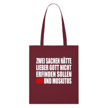 Contre la droite - Tote bag bio Stanley/Stella - bordeaux - Devant