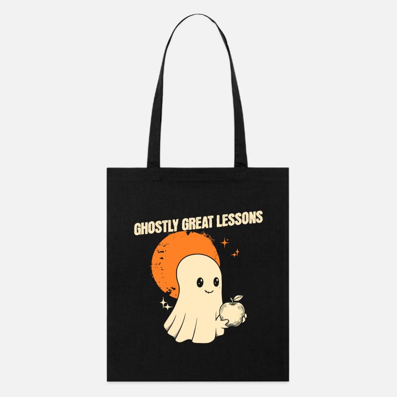 Squelette drôle de professeur pour Halloween en classe - Tote bag bio Stanley/Stella - noir