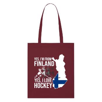 finlande hockey Quote Graphic - Tote bag bio Stanley/Stella - bordeaux - Devant