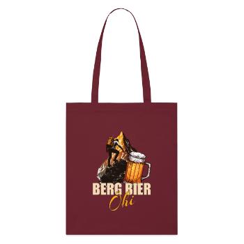 Berg Bier Öhi - Stanley/Stella Bio-Stoffbeutel - Burgunderrot - Vorne