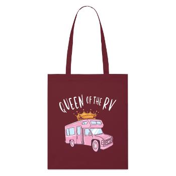 Reine du VR - Reine du campeur - Tote bag bio Stanley/Stella - bordeaux - Devant