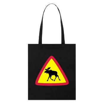 Elk warning 3clr - Tote bag bio Stanley/Stella - noir - Devant