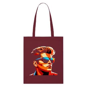 Rocking Rebell Style of the 80s - Stanley/Stella Organic Tote Bag - burgundy - Front