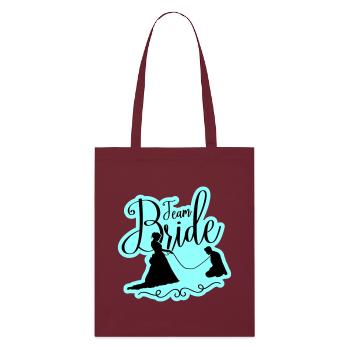 Team Braut Hochzeit Junggesellinnen - Stanley/Stella Bio-Stoffbeutel - Burgunderrot - Vorne