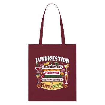 Lundigestion Jeu De Mots Semaine Vin Chenin - Tote bag bio Stanley/Stella - bordeaux - Devant
