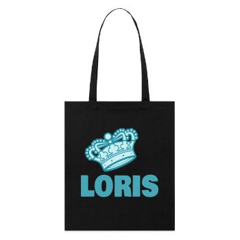 Geschenk für Loris - Stanley/Stella Bio-Stoffbeutel - Schwarz - Vorne