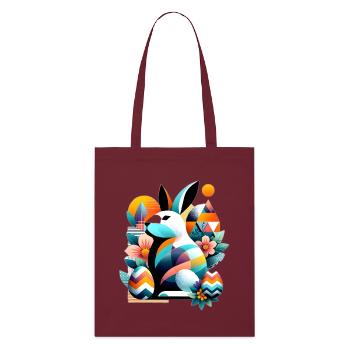 Modern Easter Graphics - Stanley/Stella Organic Tote Bag - burgundy - Front