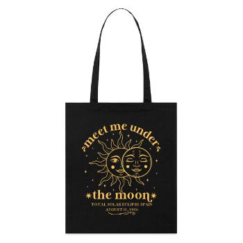 Meet Me Under The Moon Total Solar Eclipse - Stanley/Stella Organic Tote Bag - black - Front