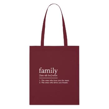 family - Stanley/Stella Organic Tote Bag - burgundy - Front