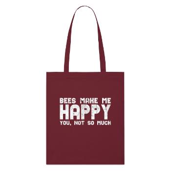 Bee beekeeper bees - Stanley/Stella Organic Tote Bag - burgundy - Front