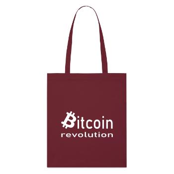 Bitcoin und Hodler - Stanley/Stella Bio-Stoffbeutel - Burgunderrot - Vorne