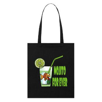 Mojito and goldfish - Stanley/Stella Organic Tote Bag - black - Front