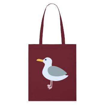 Mouette symbole mer mer enfants mer littoral déco - Tote bag bio Stanley/Stella - bordeaux - Devant