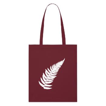 Plume de fougère contrastée - Tote bag bio Stanley/Stella - bordeaux - Devant