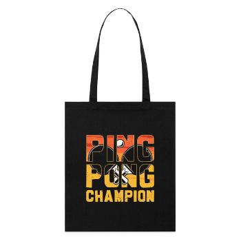 Ping Pong Champion Amoureux du Tennis de Table - Tote bag bio Stanley/Stella - noir - Devant