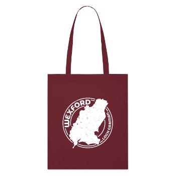 Wexford Ireland Map | County Outline Stamp - Stanley/Stella Organic Tote Bag - burgundy - Front