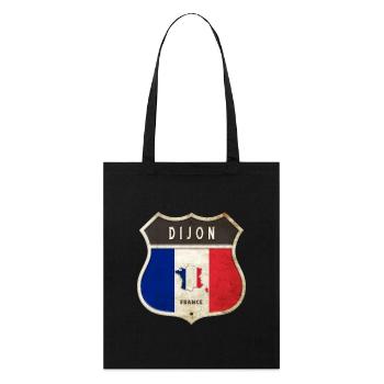 Dijon Frankreich Wappen Flaggen Design - Stanley/Stella Bio-Stoffbeutel - Schwarz - Vorne