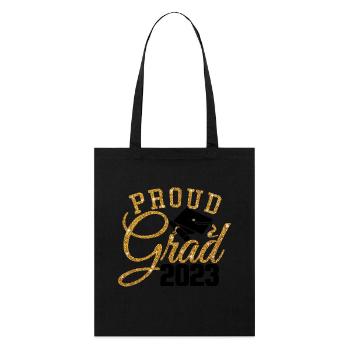 Soirée de remise des diplômes des étudiants diplômés Proud Grad 2023 - Tote bag bio Stanley/Stella - noir - Devant