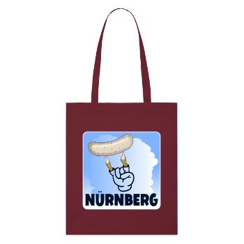 NÜRNBERG WEIßWURST - ZOMBIE - Stanley/Stella Bio-Stoffbeutel - Burgunderrot - Vorne