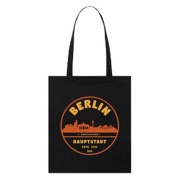 Insigne du paysage urbain de Berlin - Tote bag bio Stanley/Stella - noir - Devant