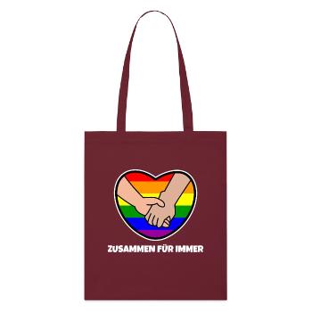Sexualité Arc-en-ciel Lgbt Déclaration Coeur Amour - Tote bag bio Stanley/Stella - bordeaux - Devant