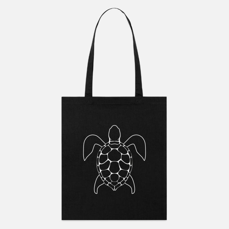 Turtle Lineart - Tote bag bio Stanley/Stella - noir