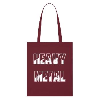 Heavy Metal - Stanley/Stella Bio-Stoffbeutel - Burgunderrot - Vorne