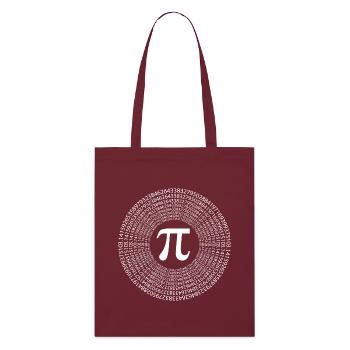 Pi Day - Happy Pi Day - Stanley/Stella Organic Tote Bag - burgundy - Front