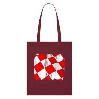 Kroatien hrvatska kroatien hrv hr zagreb geteilte Flagge - Stanley/Stella Bio-Stoffbeutel - Burgunderrot - Vorne