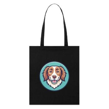 Nouvelle-Écosse Canard Tolling Retriever Chien Dessin animé Animal de compagnie - Tote bag bio Stanley/Stella - noir - Devant