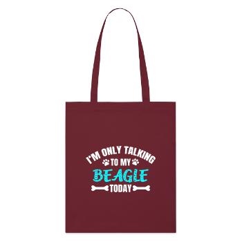 Beagle - Tote bag bio Stanley/Stella - bordeaux - Devant