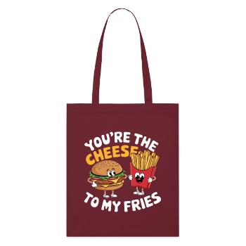 Fromage à mes frites - Tote bag bio Stanley/Stella - bordeaux - Devant