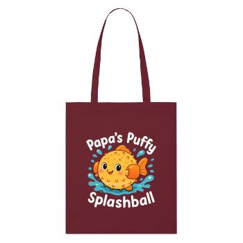 Le poisson-globe de papa éclaboussant amusant drôle d’ami de l’eau - Tote bag bio Stanley/Stella - bordeaux - Devant
