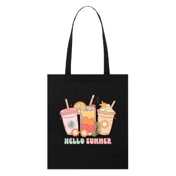 Summer Vibes Lake Nature Flora Art Flowers Sea - Stanley/Stella Organic Tote Bag - black - Front