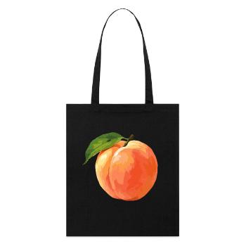 Peach - Stanley/Stella Organic Tote Bag - black - Front