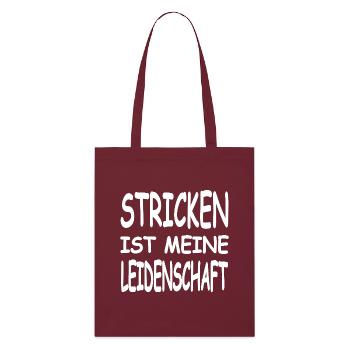 tricoter - Tote bag bio Stanley/Stella - bordeaux - Devant