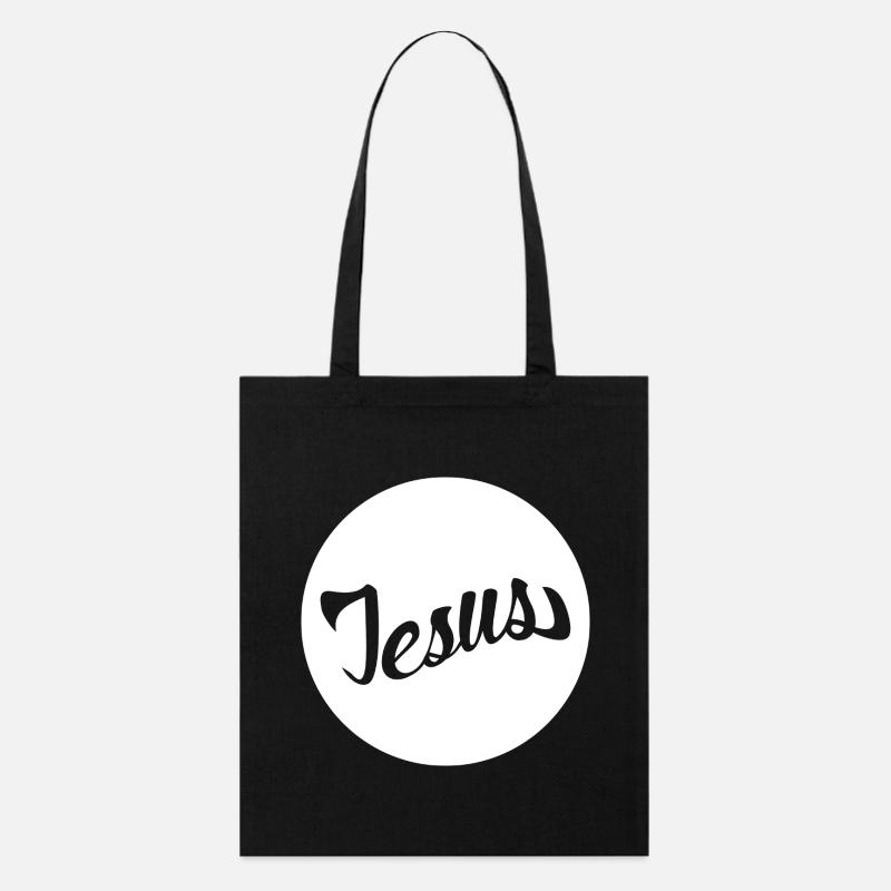 Jesus Scripture in a Circle - Stanley/Stella Organic Tote Bag - black