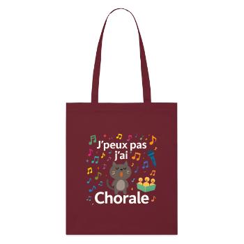 Jpеux pas jai Chorale - Tote bag bio Stanley/Stella - bordeaux - Devant