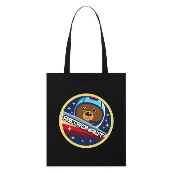 Ours Astronaute | Un Ours Astronaute Cool - Tote bag bio Stanley/Stella - noir - Devant
