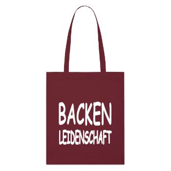 Bake - Stanley/Stella Organic Tote Bag - burgundy - Front