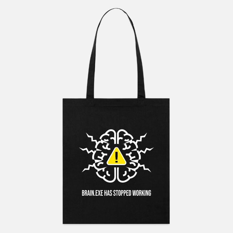 BRAIN.EXE HAS STOPPED WORKING - Panne Cérébrale BL - Tote bag bio Stanley/Stella - noir