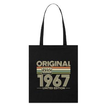 Originales Vintage-Erbstück von 1967 - Stanley/Stella Bio-Stoffbeutel - Schwarz - Vorne