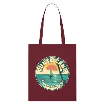 Explorez Punta Cana en République dominicaine - Tote bag bio Stanley/Stella - bordeaux - Devant