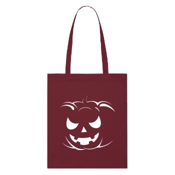 Halloween - Zombie - Horror - Kürbis - Stanley/Stella Bio-Stoffbeutel - Burgunderrot - Vorne